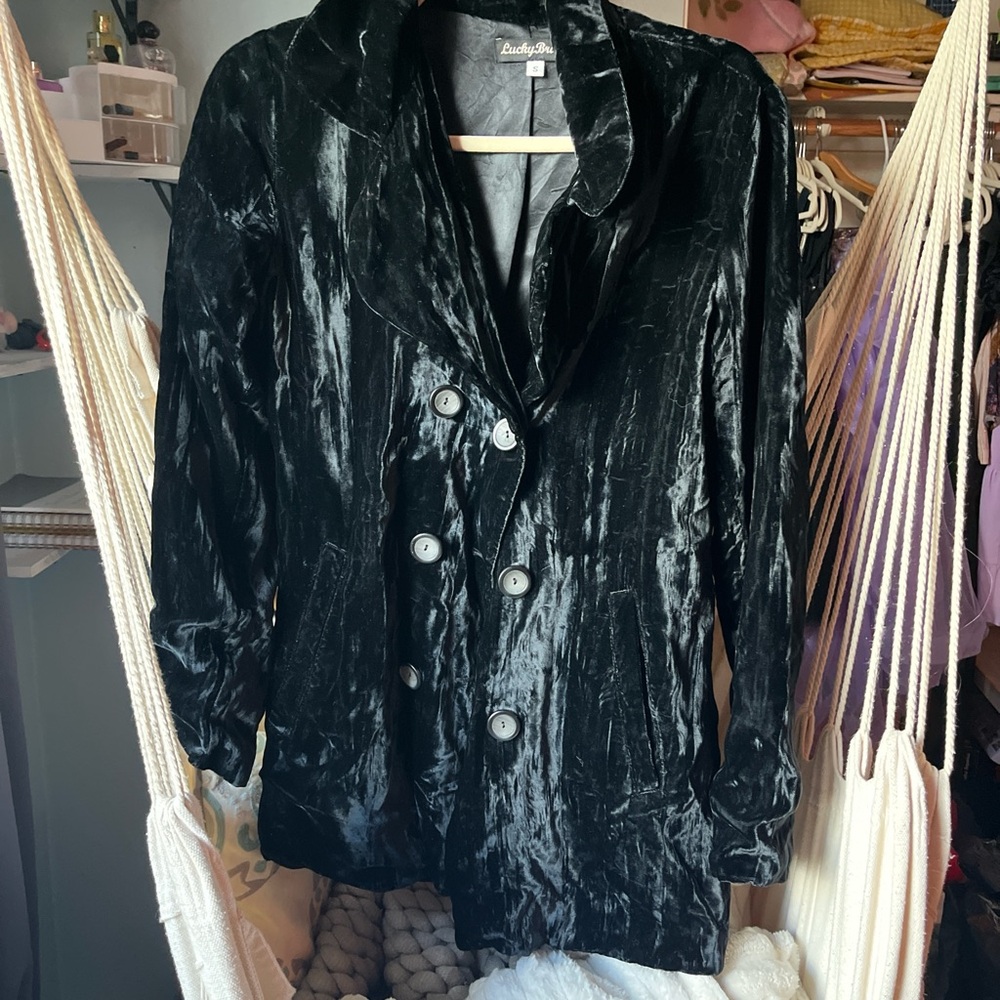 Black Velvet-like Jacket